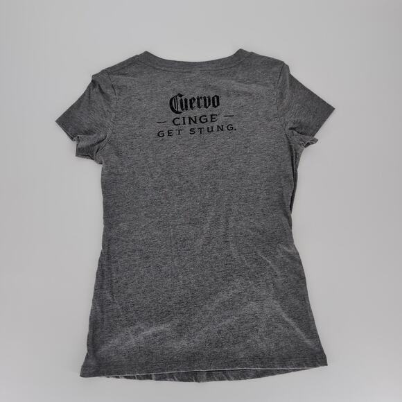 Grey/Gray Women's Cuervo Cinge "Get Stung" V-Neck T-Shirt/Tee - Size M - GUC - Picture 10 of 10